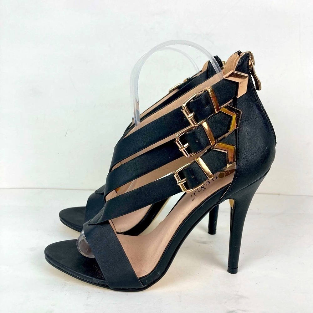 MACHI Black Strappy Boadan Heels/ Sandals   Size 7 - Picture 8 of 14